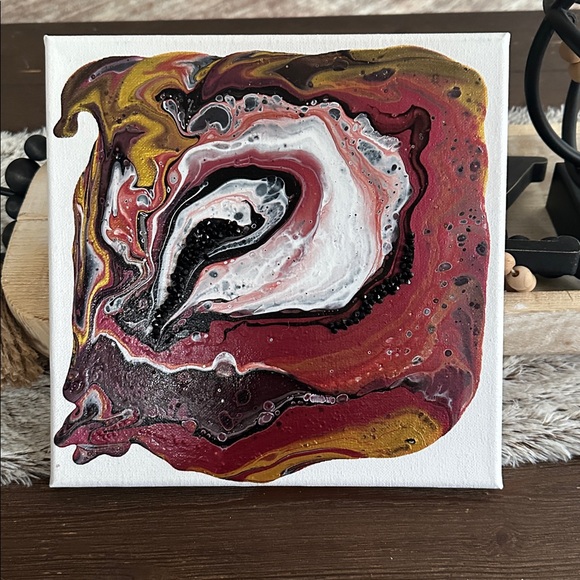 Hand made original multi color abstract acrylic on canvas wall decor painting - Picture 8 of 14